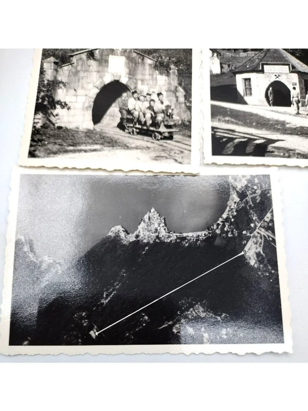 Vintage Andenken an Hallstatt Austria 7 RPPC Postcard Set Salt Mine Souvenir